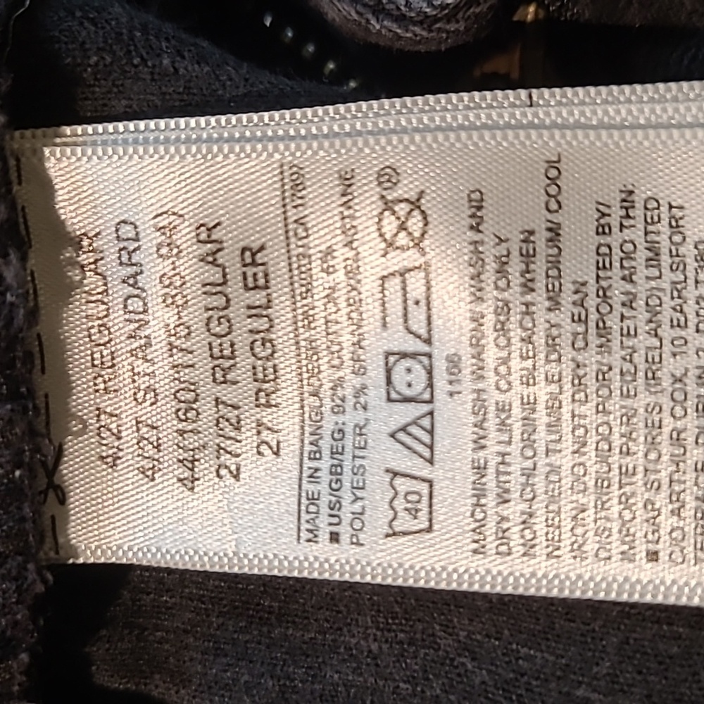 Gap jeans size 4 - 27R black legging - Picture 6 of 6